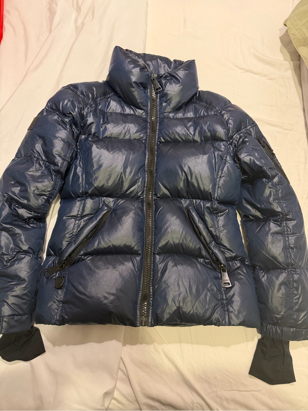 SAM Women’s Navy Puffer Jacket - Lightweight Coat